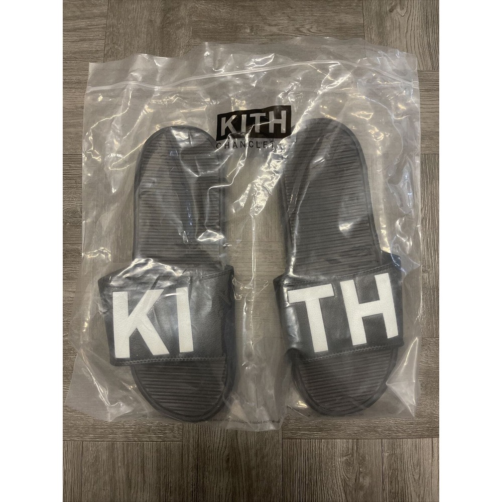 Kith Chancletas Black Size 12 (fits like an 11) NEW IN BAG
